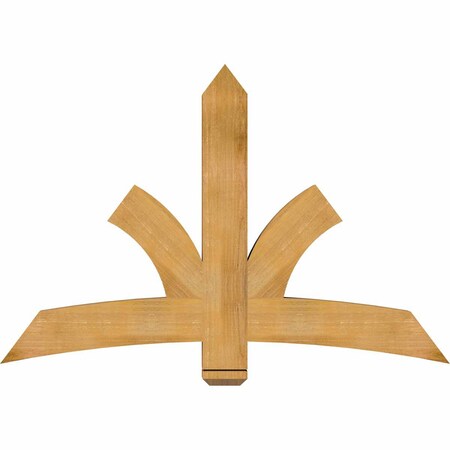 Ekena Millwork Davenport Rough Sawn Timber Gable Bracket, Western Red Cedar, 60"W x 40"H x 4"D x 6"F, 16/12 Pitch GBW060X40X0406DAV00RWR